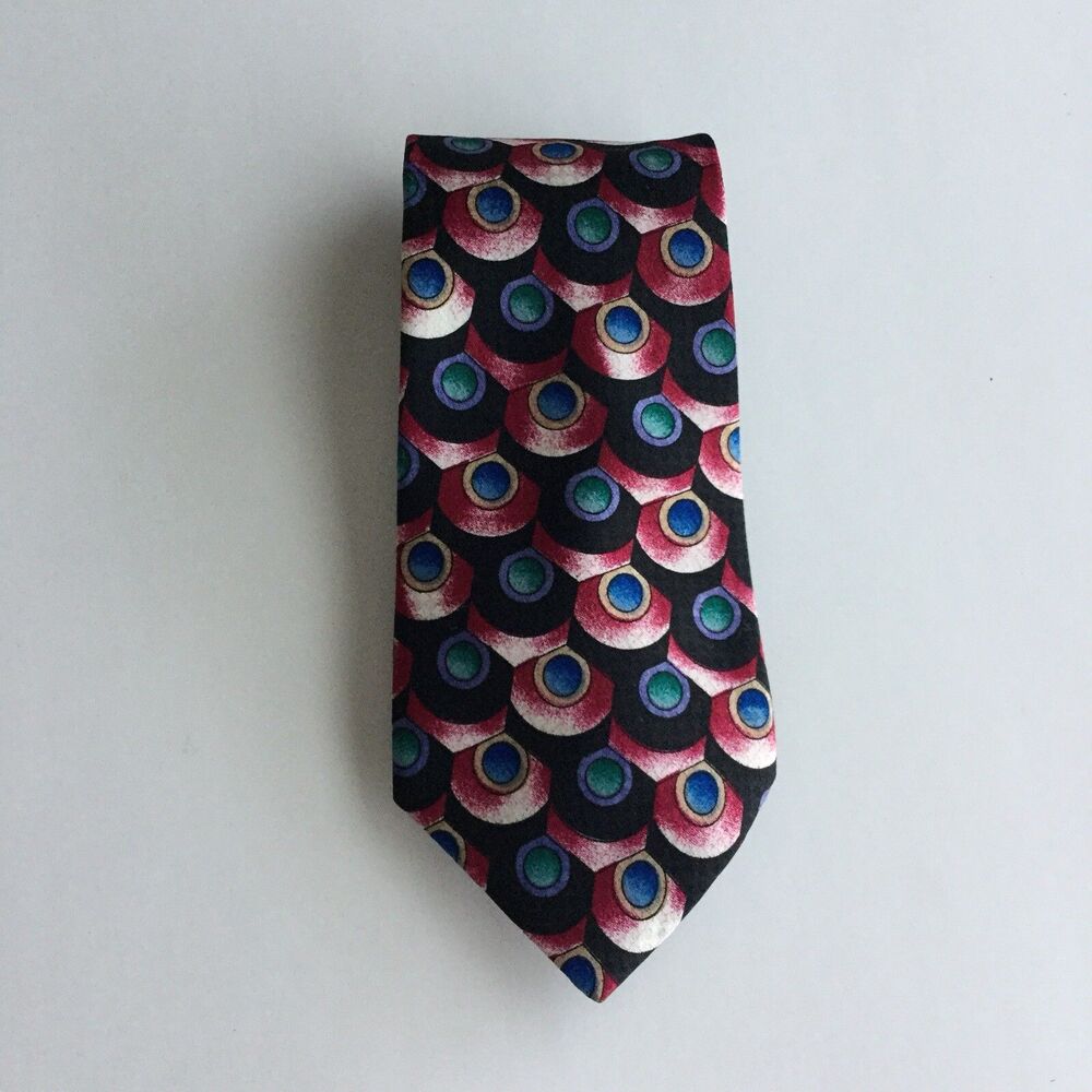Bugle Boy USA Vintage Tie Abstract Polyester Necktie 57" x 4" Wide
